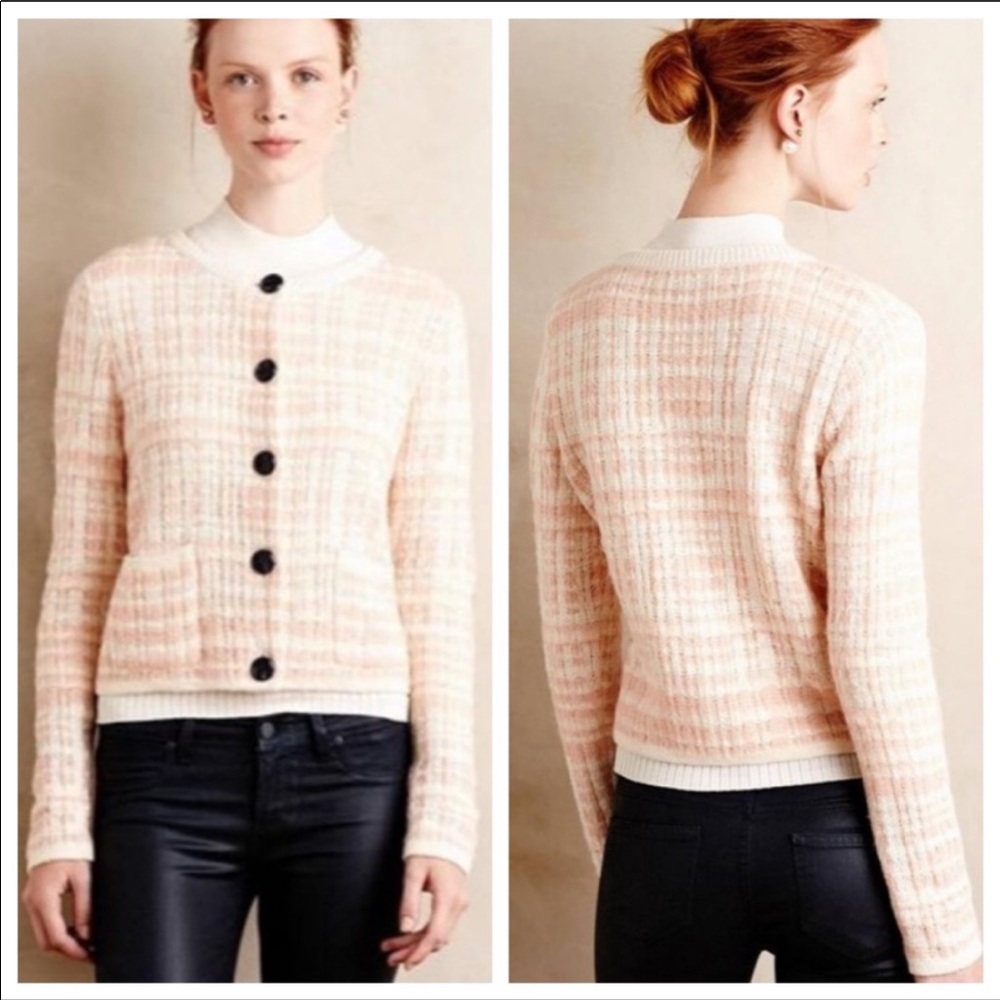 ❌sold❌ Knitted & Knotted Plaid Cropped Cardigan - Picture 3 of 8